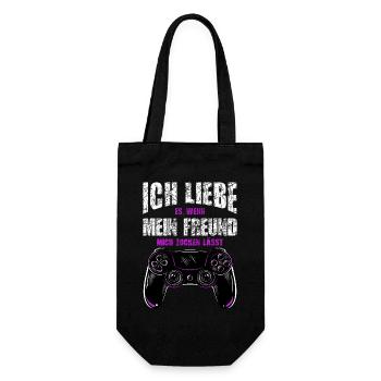 J’adore quand mon copain me laisse jouer - Sac à bouteille - noir - Devant