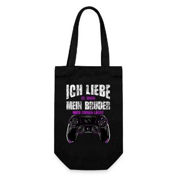 J’adore quand mon frère me laisse jouer - Sac à bouteille - noir - Devant