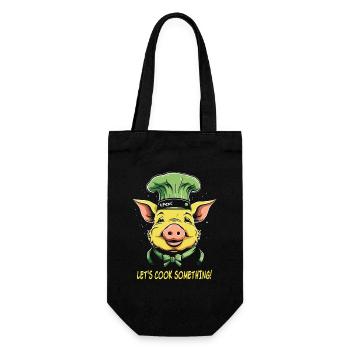 Pork Chef Chef : Faisons cuire quelque chose ! - Sac à bouteille - noir - Devant