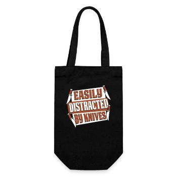 Facilement distrait par les couteaux Couteau de boucher Couteau - Sac à bouteille - noir - Devant