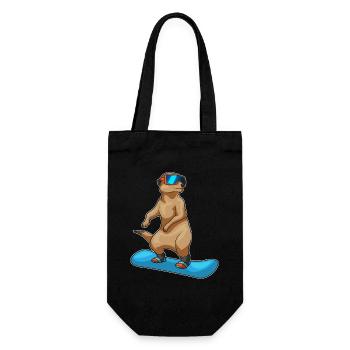 Snowboardeur Suricate - Sac à bouteille - noir - Devant