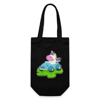 Unicorn Car - Gift Bag for Bottles - black - Front