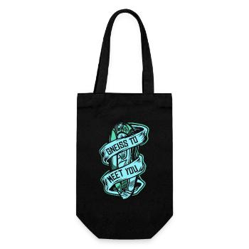 Gneiss To Meet You Geologist Rockhounding Mineral - Gift Bag for Bottles - black - Front