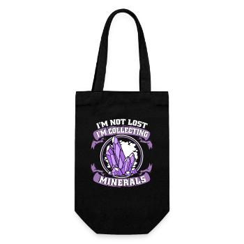 Not Lost I'm Collecting Minerals Geologist - Gift Bag for Bottles - black - Front