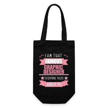 Grafikdesignerin Beruf Damen Geschenk - Geschenkbeutel für Flaschen - Schwarz - Vorne
