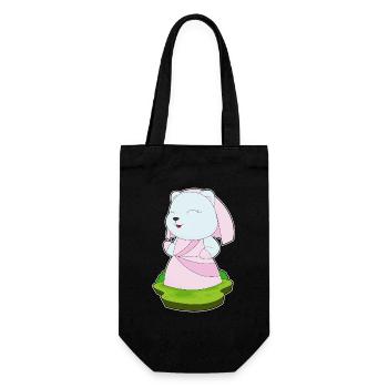 Polar Bear Bridal Wedding Dress Wedding - Gift Bag for Bottles - black - Front