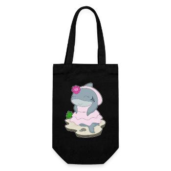 Shark Bridal Veil Wedding - Gift Bag for Bottles - black - Front