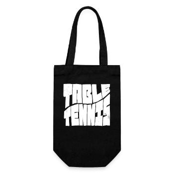 Table Tennis mit Tischtennisschläger Ping Pong - Geschenkbeutel für Flaschen - Schwarz - Vorne