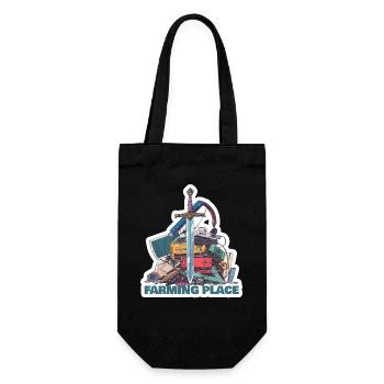Farming Place Legendary Loot Level Gamer Shirt - Gift Bag for Bottles - black - Front