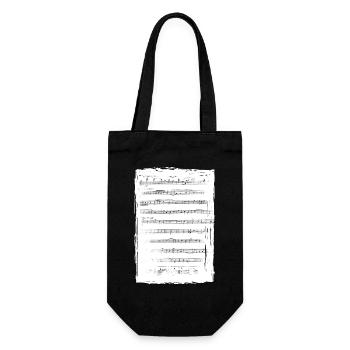 Sheet of music - Gift Bag for Bottles - black - Front