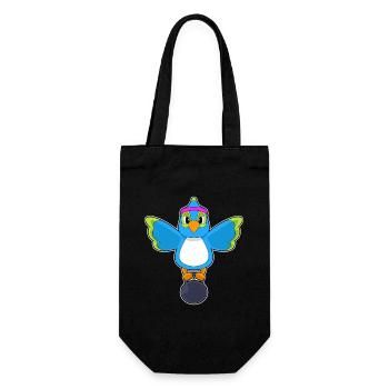 Perroquet Bodybuilder Haltère Musculation - Sac à bouteille - noir - Devant