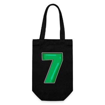 7 Green Number - Gift Bag for Bottles - black - Front