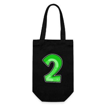 Two - 2 - Number Number - Gift Bag for Bottles - black - Front