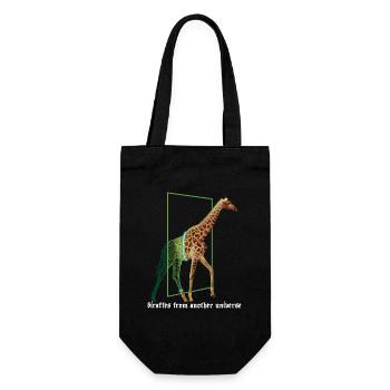 Giraffen aus einem anderen Universum Nubisch-Afrikaner - Geschenkbeutel für Flaschen - Schwarz - Vorne
