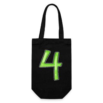 4 - Four Green - Gift Bag for Bottles - black - Front
