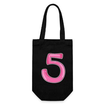 Five Number Number 5 - Gift Bag for Bottles - black - Front