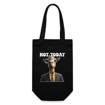 Not Today African Giraffidae Nubian Giraffe - Gift Bag for Bottles - black - Front