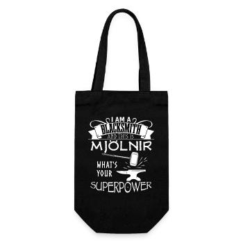 Blacksmith Schmied Handwerk Viking Wikinger - Geschenkbeutel für Flaschen - Schwarz - Vorne