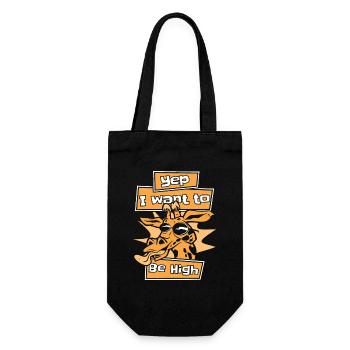 I Want To Be High African Giraffidae Nubian - Gift Bag for Bottles - black - Front
