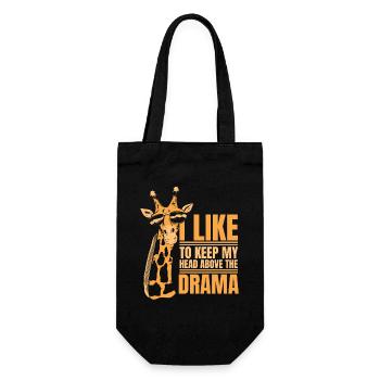 Ich mag es, den Kopf über dem Drama Nubian zu behalten - Geschenkbeutel für Flaschen - Schwarz - Vorne