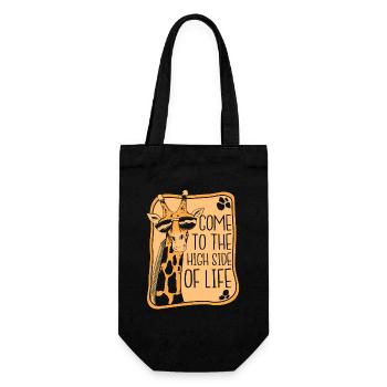 The High Side Of Life African Giraffidae Nubian - Gift Bag for Bottles - black - Front