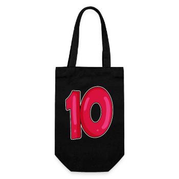 10 - Geschenkbeutel für Flaschen - Schwarz - Vorne