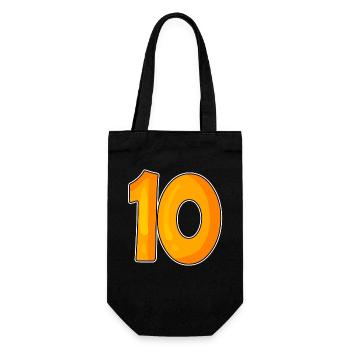 Ten 10 Number Number - Gift Bag for Bottles - black - Front
