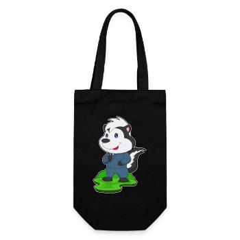 Skunk Groom Suit Wedding - Gift Bag for Bottles - black - Front