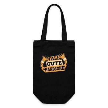 Tall Cute Handsome Giraffidae Nubian African - Gift Bag for Bottles - black - Front