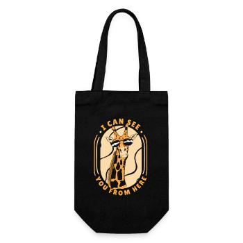 I Can See You From Here Nubian African Giraffidae - Gift Bag for Bottles - black - Front