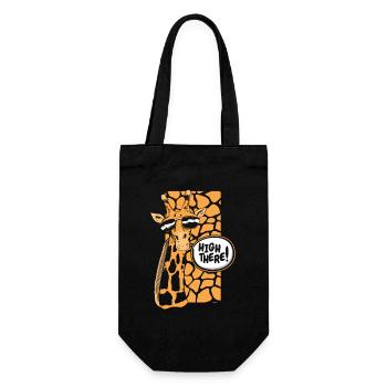 High There African Giraffidae Nubian Giraffe - Gift Bag for Bottles - black - Front