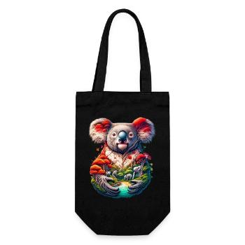 Koala - Geschenkbeutel für Flaschen - Schwarz - Vorne