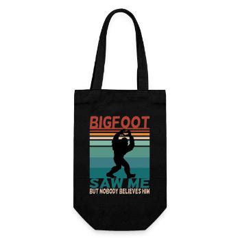 Bigfoot lustiger Spruch Retro Background - Geschenkbeutel für Flaschen - Schwarz - Vorne