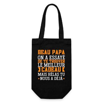 Beau Papa Beau Père Fête des Pères Humour Vintage - Sac à bouteille - noir - Devant