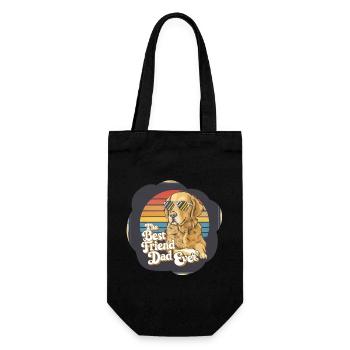 Dog Size of Daddy - Gift Bag for Bottles - black - Front