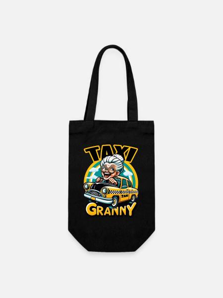 Taxi Granny" – Service de taxi grand-mère grand-enfant - Sac à bouteille - noir