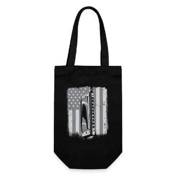 Harmonica drapeau américain harmonique bouche harpe - Sac à bouteille - noir - Devant