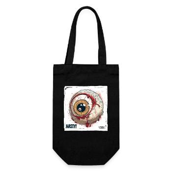 Ein gemeines ekliges Auge - Geschenkbeutel für Flaschen - Schwarz - Vorne