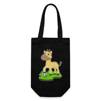 Giraffe Soccer Player Soccer - Gift Bag for Bottles - black - Front