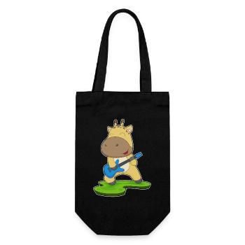 Giraffe, Musician, Guitar, Music - Gift Bag for Bottles - black - Front