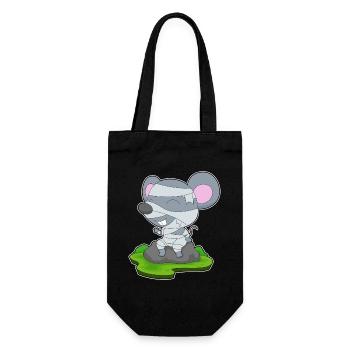Mouse Halloween Mummy - Gift Bag for Bottles - black - Front