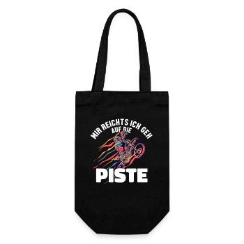 Mir reichts ich geh auf die Piste Supermoto - Geschenkbeutel für Flaschen - Schwarz - Vorne