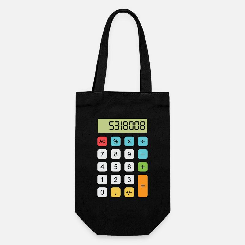 Boobies Calculator - Gift Bag for Bottles - black