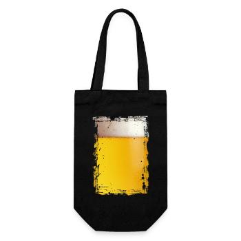 Bier - Geschenkbeutel für Flaschen - Schwarz - Vorne