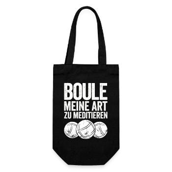 Boule is my superpower! Boule player - Gift Bag for Bottles - black - Front