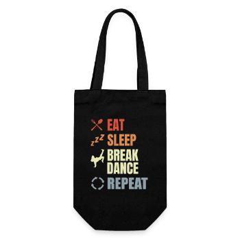 Eat Sleep Break Dance Repeat - Geschenkbeutel für Flaschen - Schwarz - Vorne
