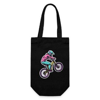 Mountain biker - Gift Bag for Bottles - black - Front
