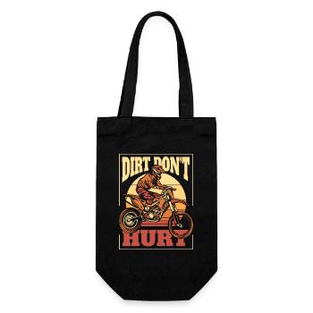 Dirt Don't Hurt Motorcycle Racing Supermoto - Gift Bag for Bottles - black - Front