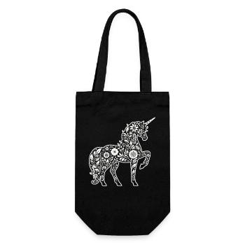 Fantaisie Licorne Chevaux Fans Licorne Amoureux - Sac à bouteille - noir - Devant