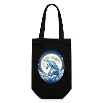 Fantasy Unicorn Horse Fans Einhornliebhaber - Geschenkbeutel für Flaschen - Schwarz - Vorne